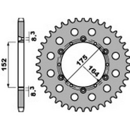 corona plato trasmision de acero estandar 47 520 856