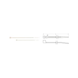 bridas de nylon 2.5 x 100 mm
