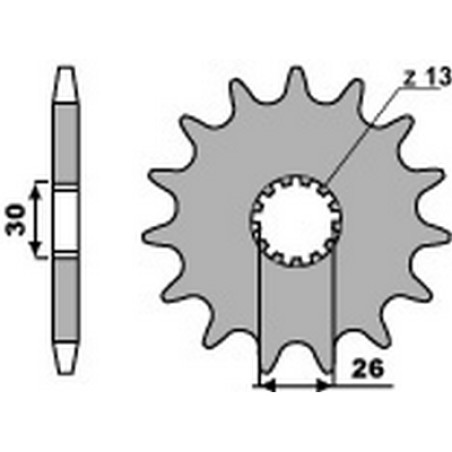 roda dentada de corrente 530