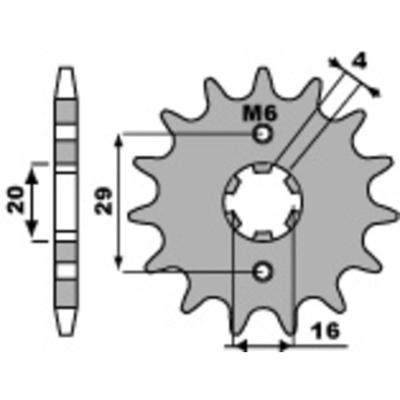 piñon para cadena 428