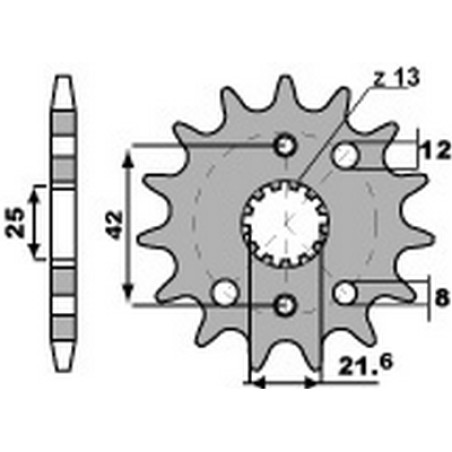 piñon para cadena 530