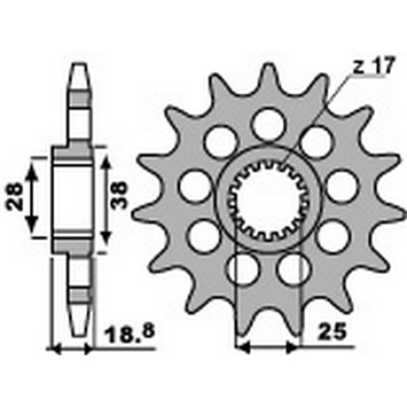 chain sprocket 525