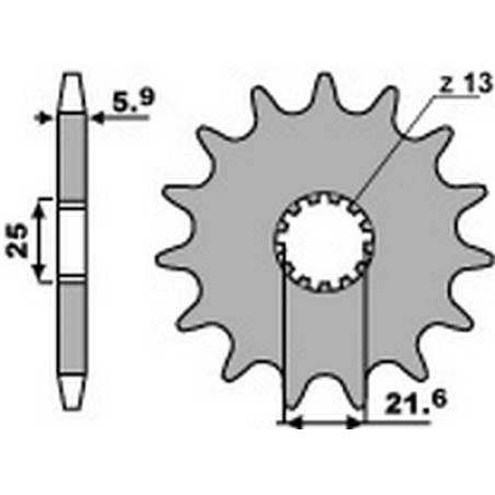 piñon para cadena 520