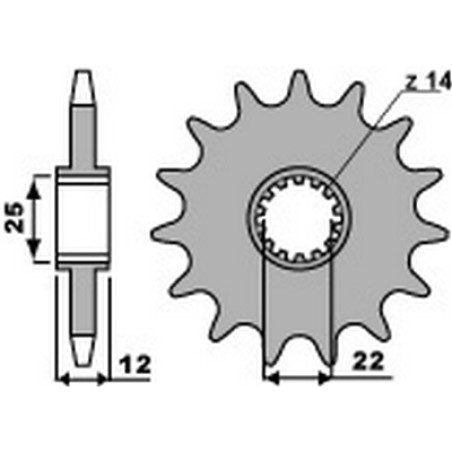 roda dentada de corrente 520