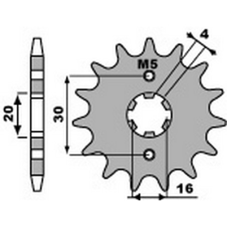 roda dentada de corrente 428