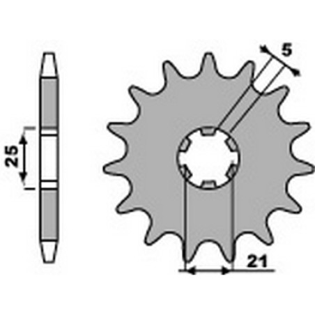 roda dentada de corrente 520