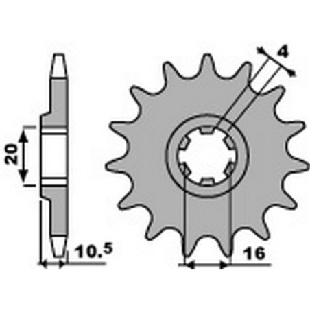 pignone catena 428