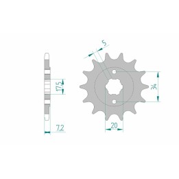 standard acél lánckerék 20305 520