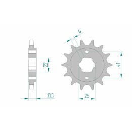 standardni jekleni pastorek 20506 525