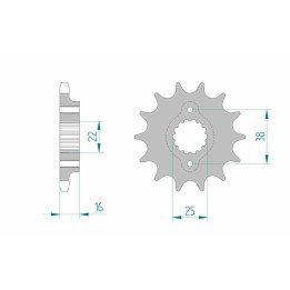 pinion oțel standard 52608 525