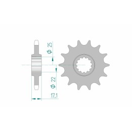 standardni jekleni pastorek 20405 525