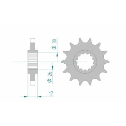 pinion oțel standard 20603 530