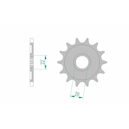 pinion oțel standard 21309 520