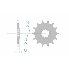pinion oțel standard 22505 520