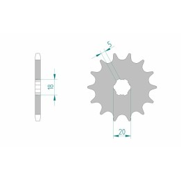 pignon acier standard 94305 520