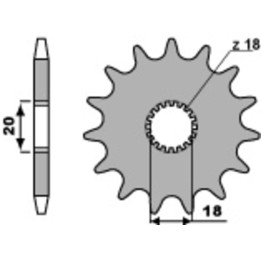 front steel sprocket standard 426 - 428