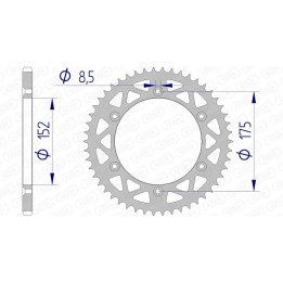 krone aus aluminium 13508 - 520