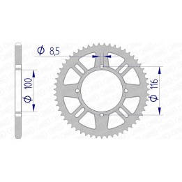 ultralekka samoczyszcząca korona aluminiowa 17104 - 420
