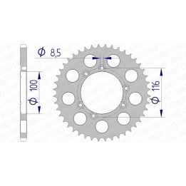 couronne en aluminium 93303 - 520