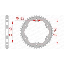 vakio teräksinen ratas 92634 - 525