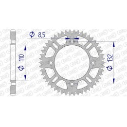 ultralet selvrensende aluminium tandhjul 72102 - 428