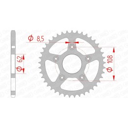 standardni jekleni zobnik 44203 - 520