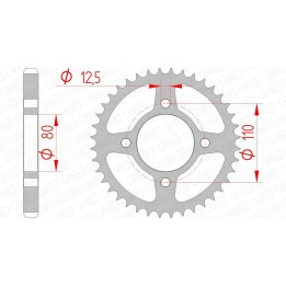 standard acél lánckerék 10603 - 530