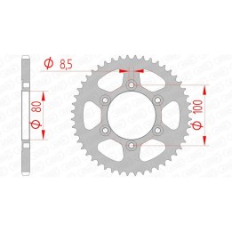 standardni jekleni zobnik 80105 - 420