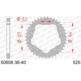 corona d'acer estàndard 50608k - 525