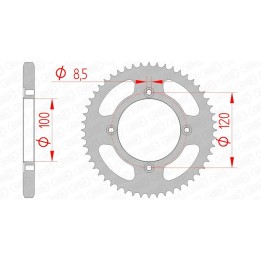 standardni jekleni zobnik 38200 - 428