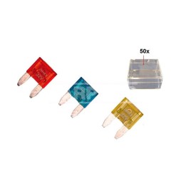 scatola da 50 fusibili a innesto mini 10 amp