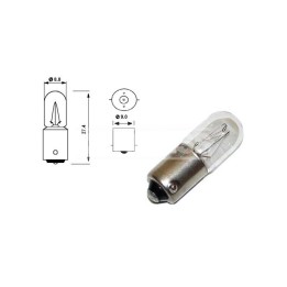 blister 2 lampadine tubolari per auto t4w 12v 4w