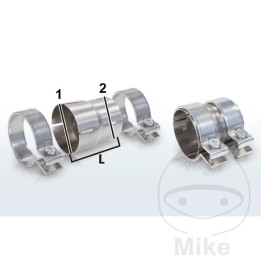 priključek izpušne cevi z dvojno sponko 50/60/90 mm