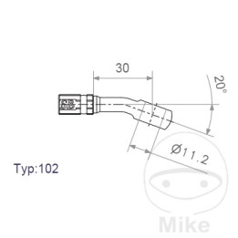banjo for brake hose hd  typ102 11.2 mm 20 inox