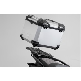 baú de motocicleta de alumínio + bagageiro + cadeados trax adv - adventure-rack