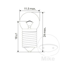 caixa de 10 lâmpadas de bulbo 6v 0.6w   e10