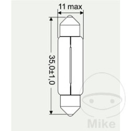 laatikko 10 hehkulamppua 6v 5w   sv8.5-8 11 x 35 mm feston