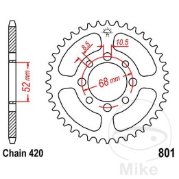 κορώνα μετάδοσης κίνησης 44t p-420 ø052 mm ø0608mm