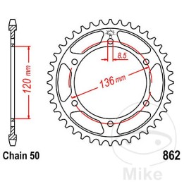 krone der übertragungsplatte 44t p-530 ø120 mm ø135 mm