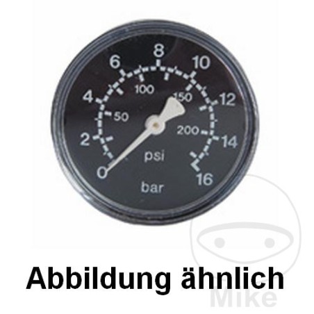 säkerhetsmanometer för tryckluft 0-10 bar