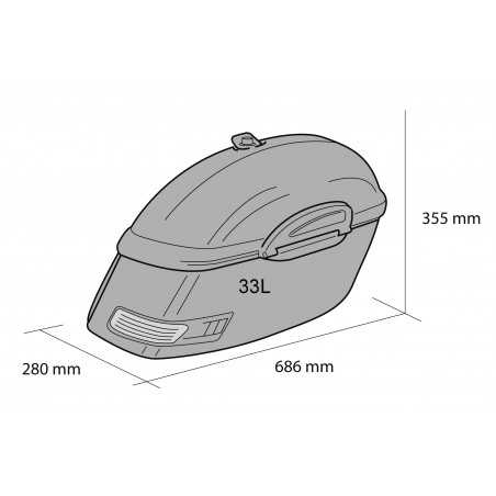 rigid saddlebag spare right side  touring (1u)