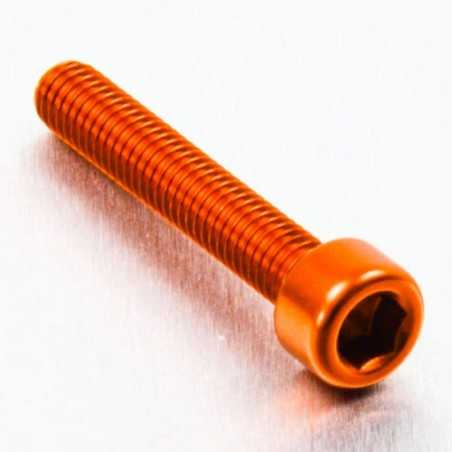 tornillo de aluminio cabeza cilíndrica  m6 x (1.00mm) x 35mm naranja lpb