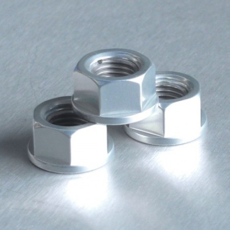 tuerca de aluminio  10mm plata lspn10s