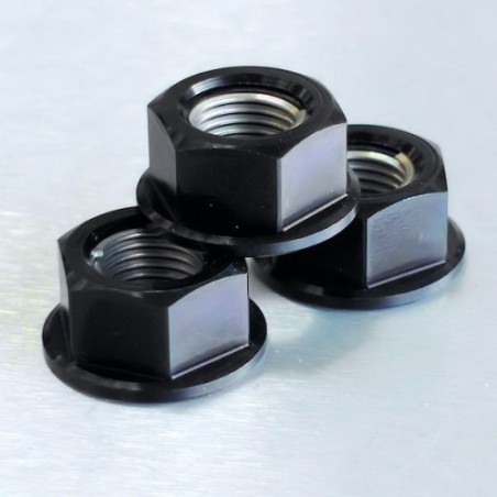 tuerca de aluminio  12mm negro lspn12bk