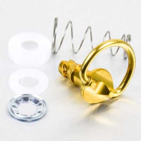 tornillo rápido de aluminio 1/4 de vuelta  17mm oro lqrclip17g