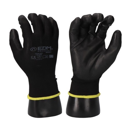polyester glove with polyurethane palm keep safe