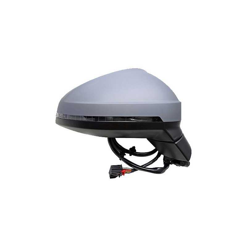 Intermittent primed thermal convex electric right mirror