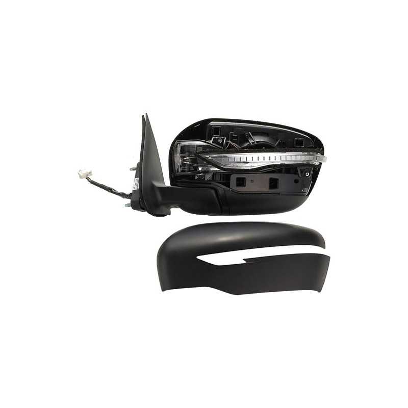 Flashing convex electric left mirror