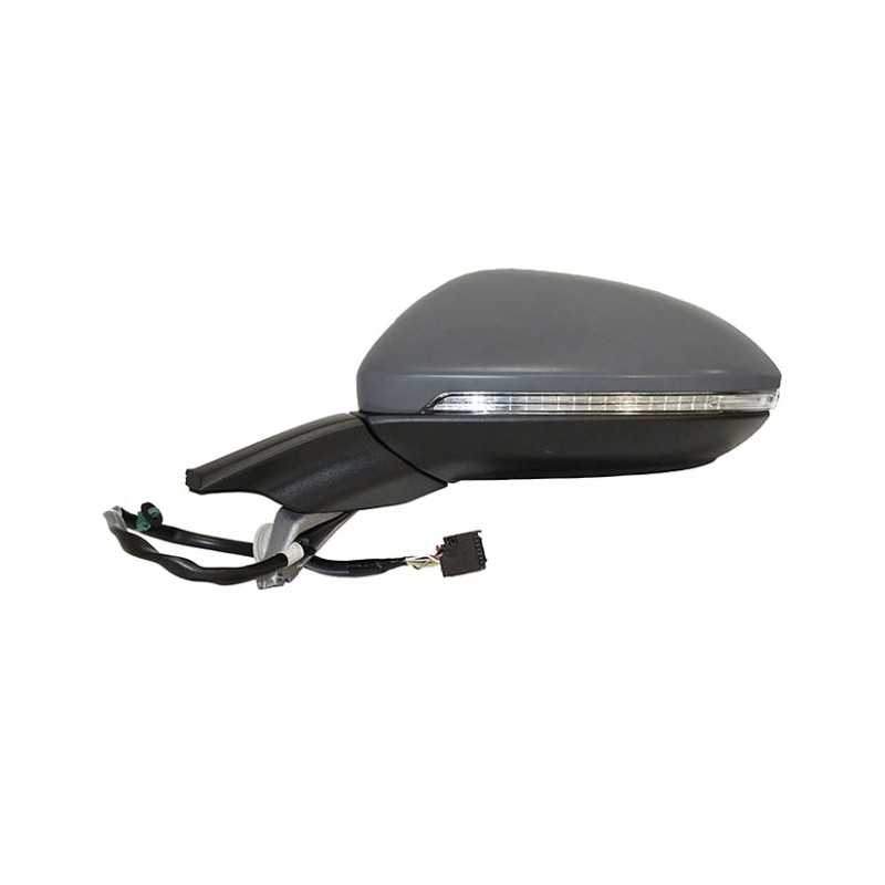 Left mirror electric aspherical thermal primed folding intermittent floor light