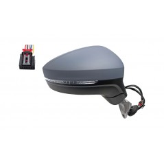 Intermittent primed thermal convex electric right mirror